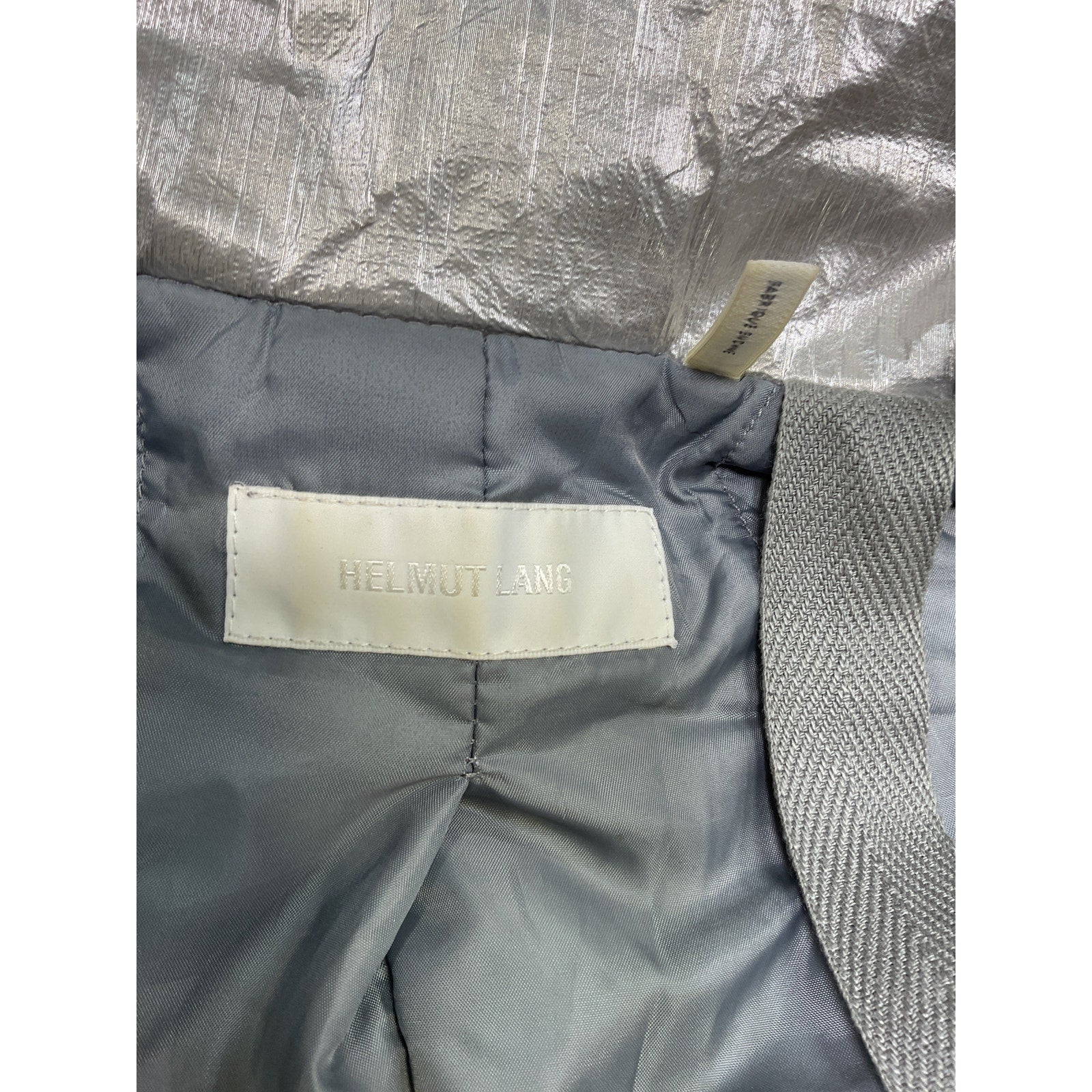 Helmut Lang 'Astro' Silver Faux Fur Jacket Size M