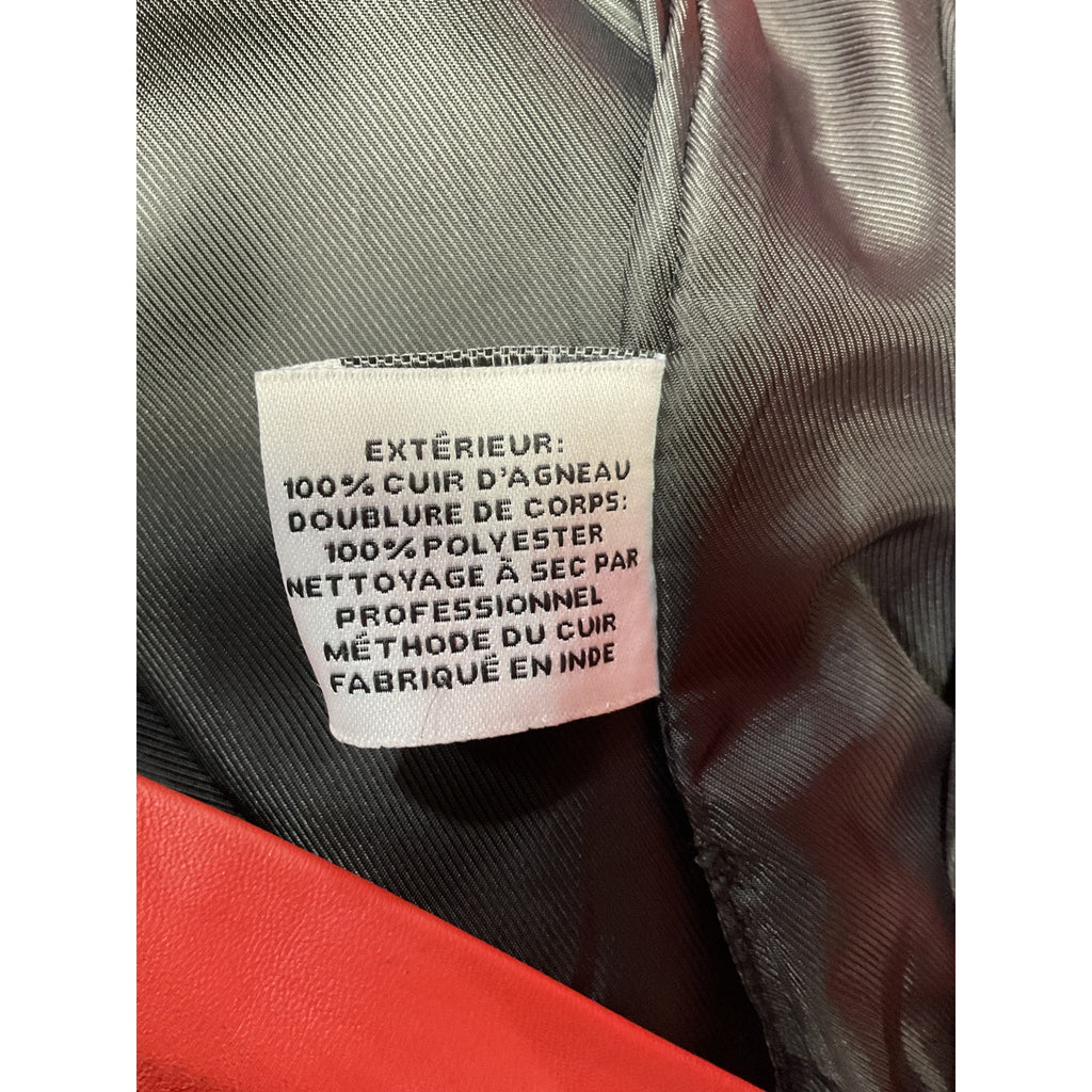 Walter Baker 'Alicia' Red Mini Leather Skirt Size 4