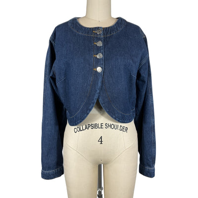 Aligne Cropped Dark Blue Angelina Top Size UK 10 / US 6