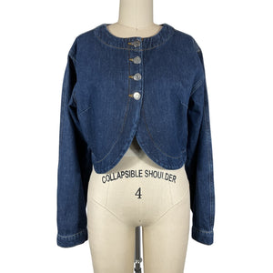 Aligne Cropped Dark Blue Angelina Top Size UK 10 / US 6