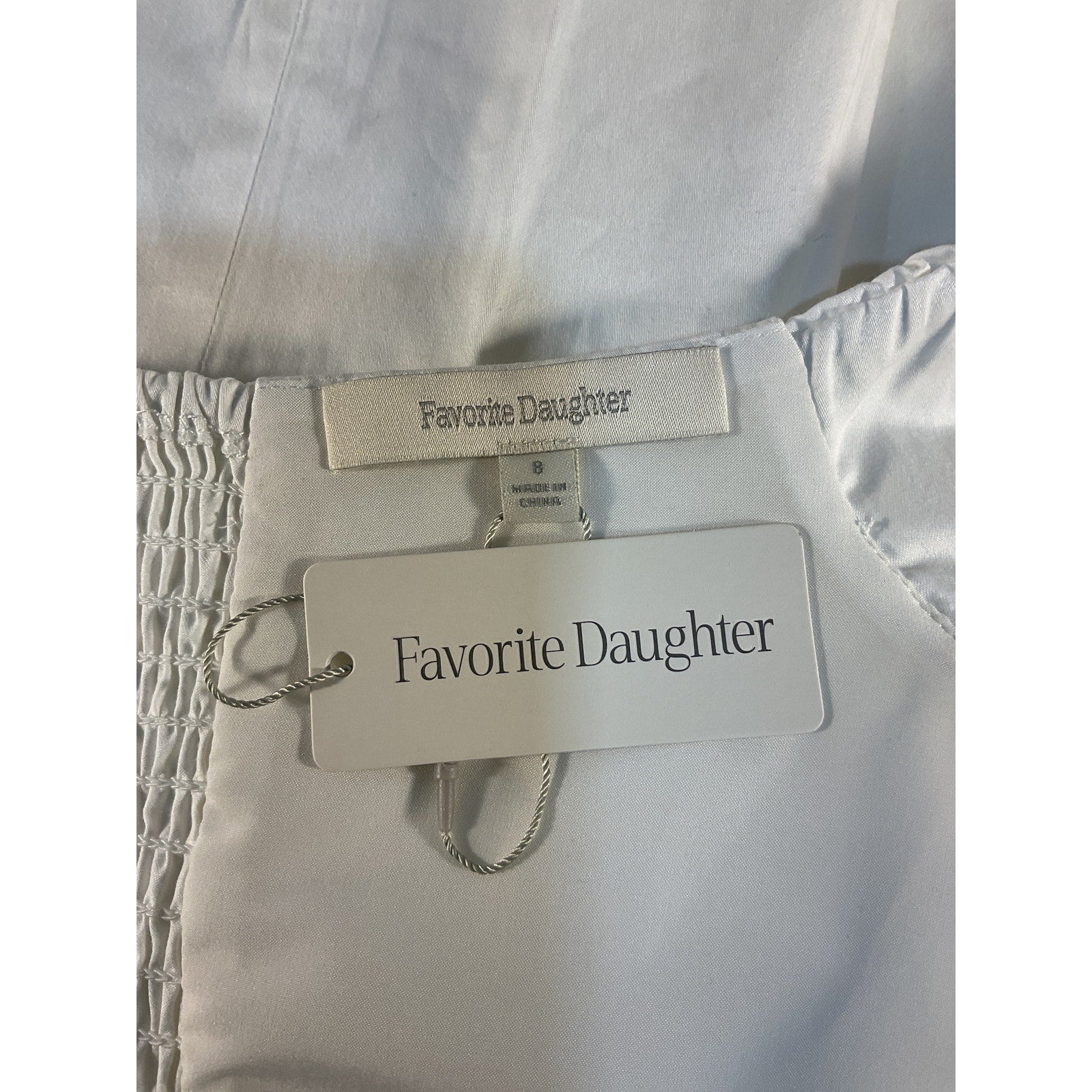 Favorite Daughter 'The Lovesick' White Poplin Mini Dress Size 8 - NWT