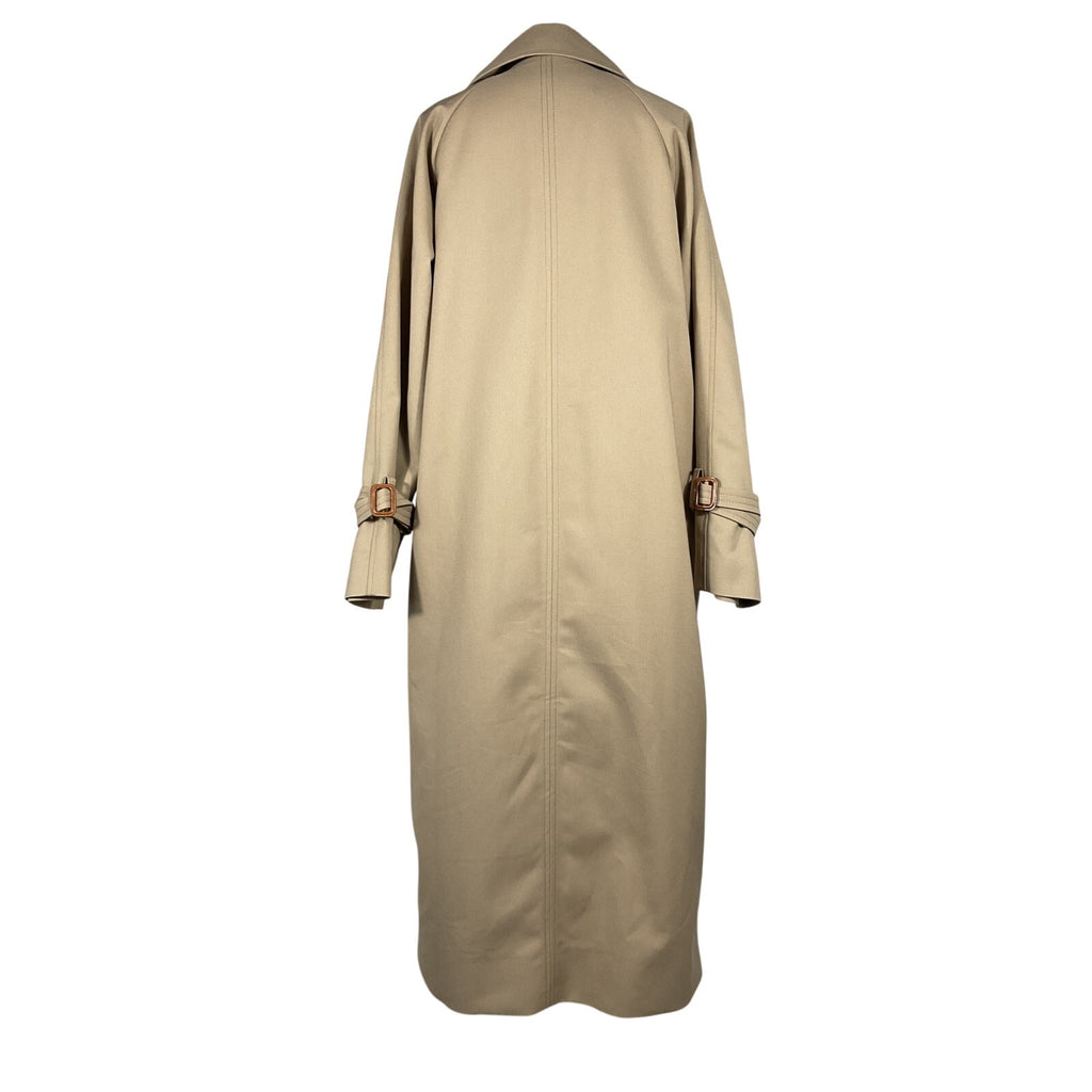 Toteme Double-Breasted Tan Cotton Gabardine Trench Coat Size 32