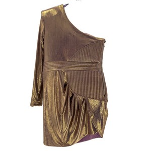 Zhivago Metallic Gold It's No Game Dress Size 12