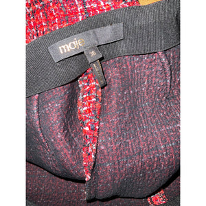 Maje Tweed Red Italete Shorts Size 36 FR / 4 US