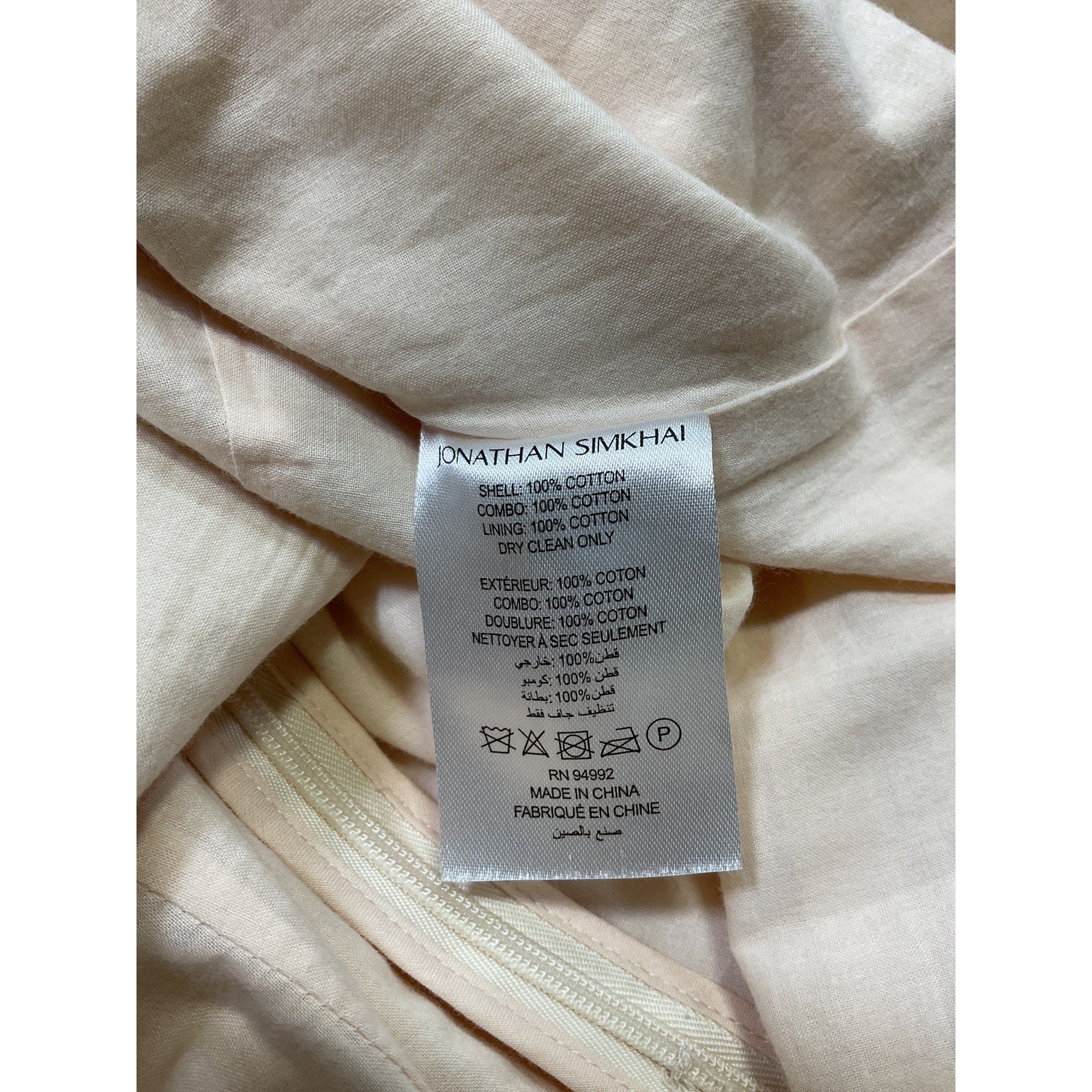 Simkhai 'Flora' White Linen Mini Dress Size 0