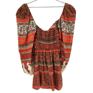 Johanna Ortiz Printed Multicolor Tropical Mantra Mini Dress Size 4