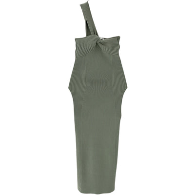 Simkhai Ribbed Teal Laurena Sheath Size S Dress