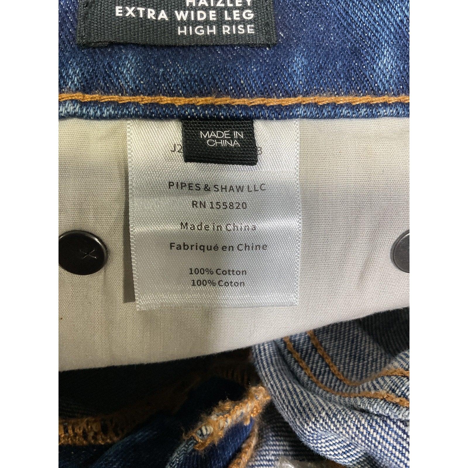 Veronica Beard 'Haizley' Blue Extra Wide Denim Jean Leg Size 27