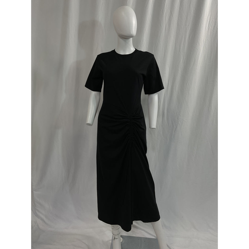 Frame 'Ruched' Black Front Tie Dress Size S - NWT