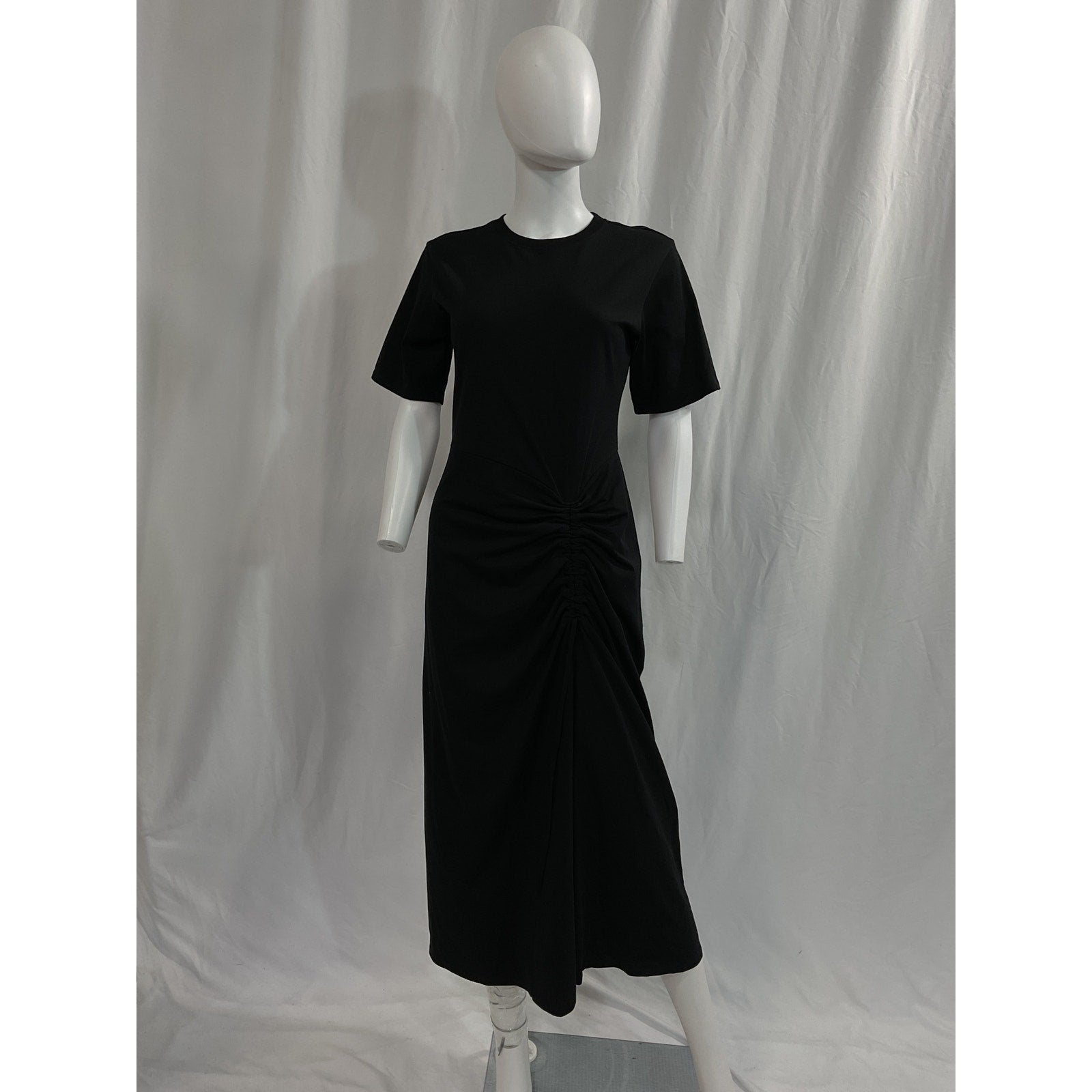 Frame 'Ruched' Black Front Tie Dress Size S - NWT
