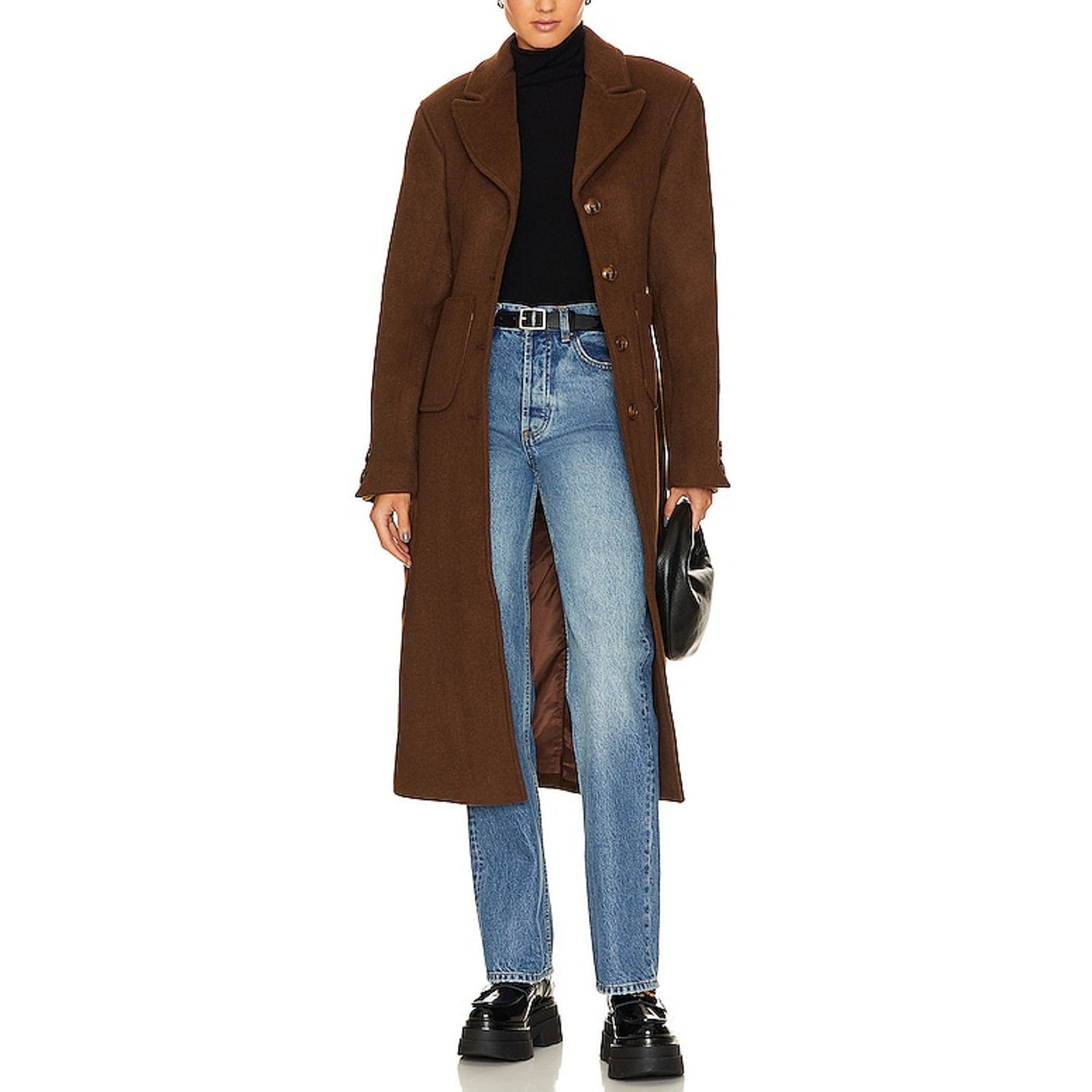 L'Academie x 'Marianna' Brown Long Coat Size XS