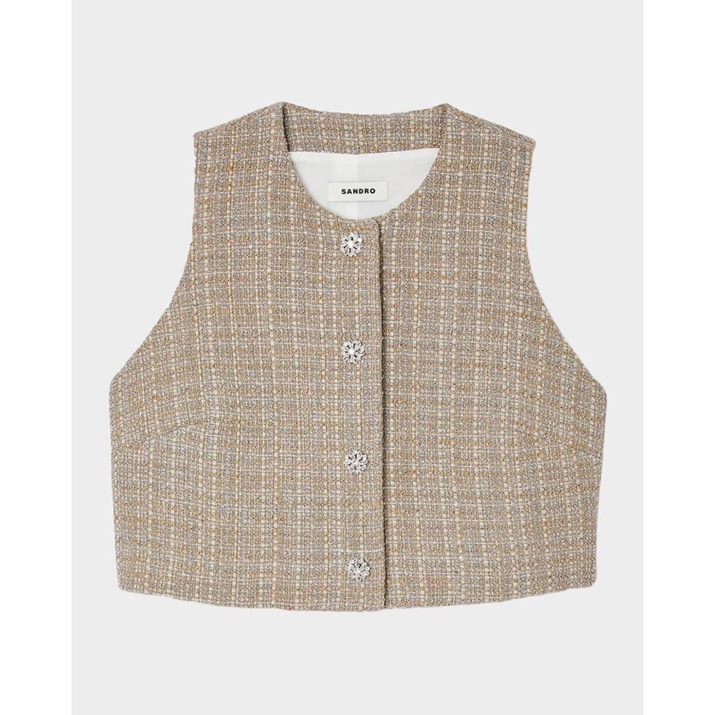 Sandro 'Javier' Tan Sleeveless Top Size 0