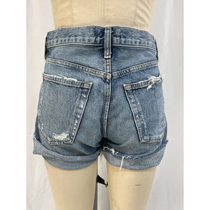 Agolde 'Parker' Blue Long With Cuff Denim Jean Size 25