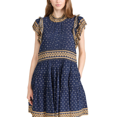 Sea New York Bohemian Navy Arlita Tunic Dress Size S