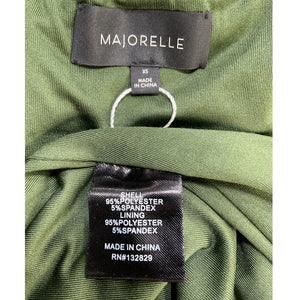 Majorelle Velvet Green Asbury Dress Size XS