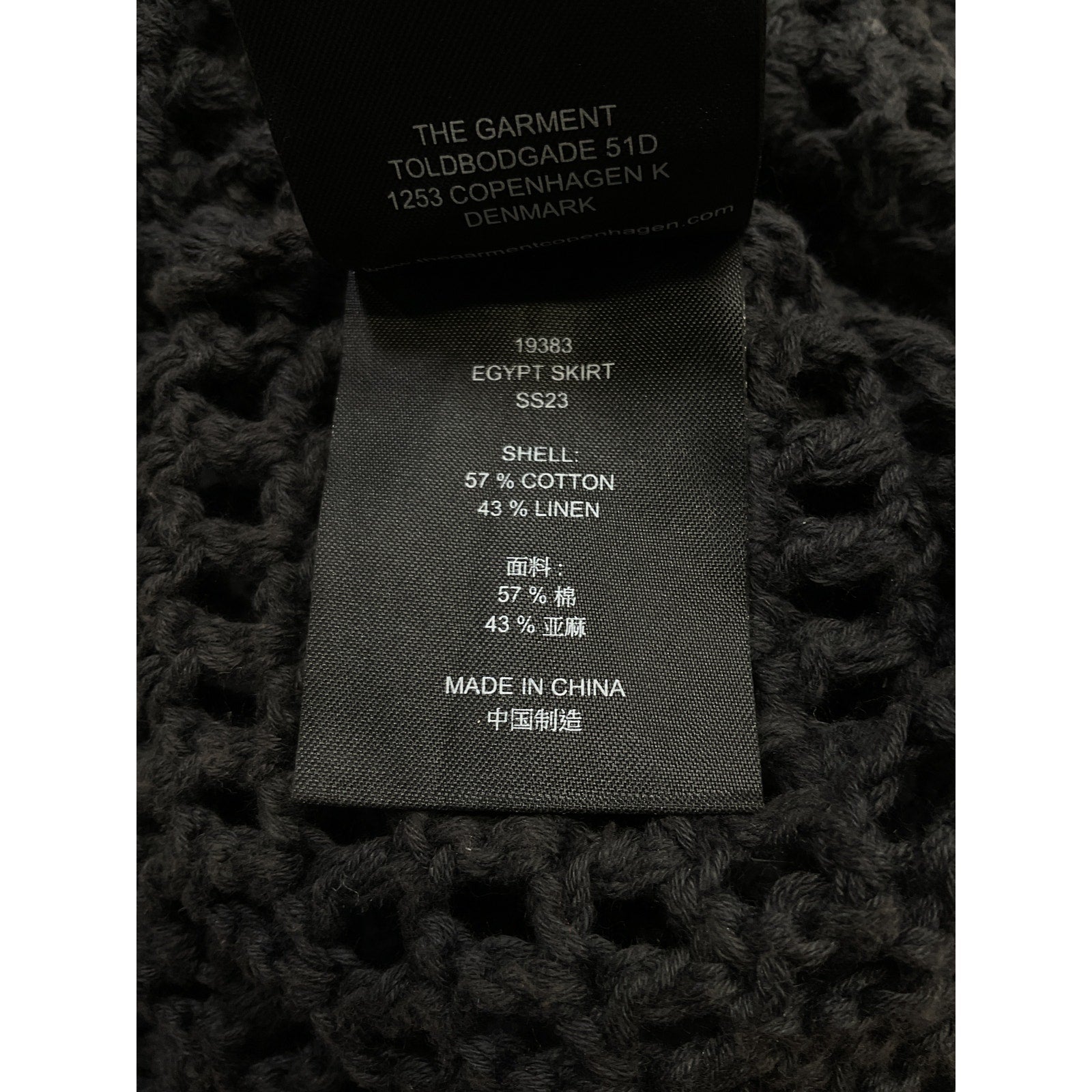 The Garment 'Egypt' Black Cotton-Linen Mini Skirt Size 2