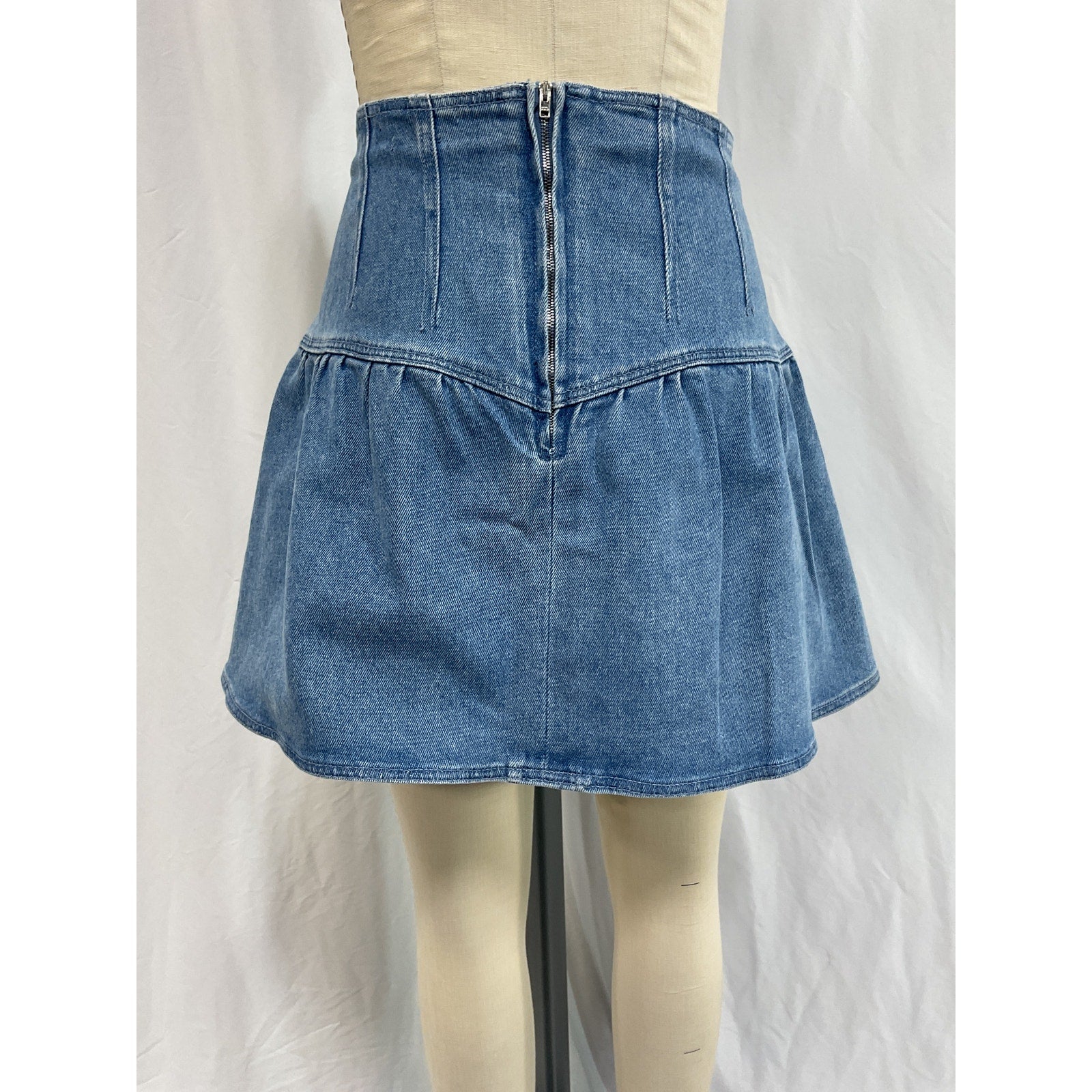 Isabel Marant 'Dimenia' Blue Cotton Skirt Size 42