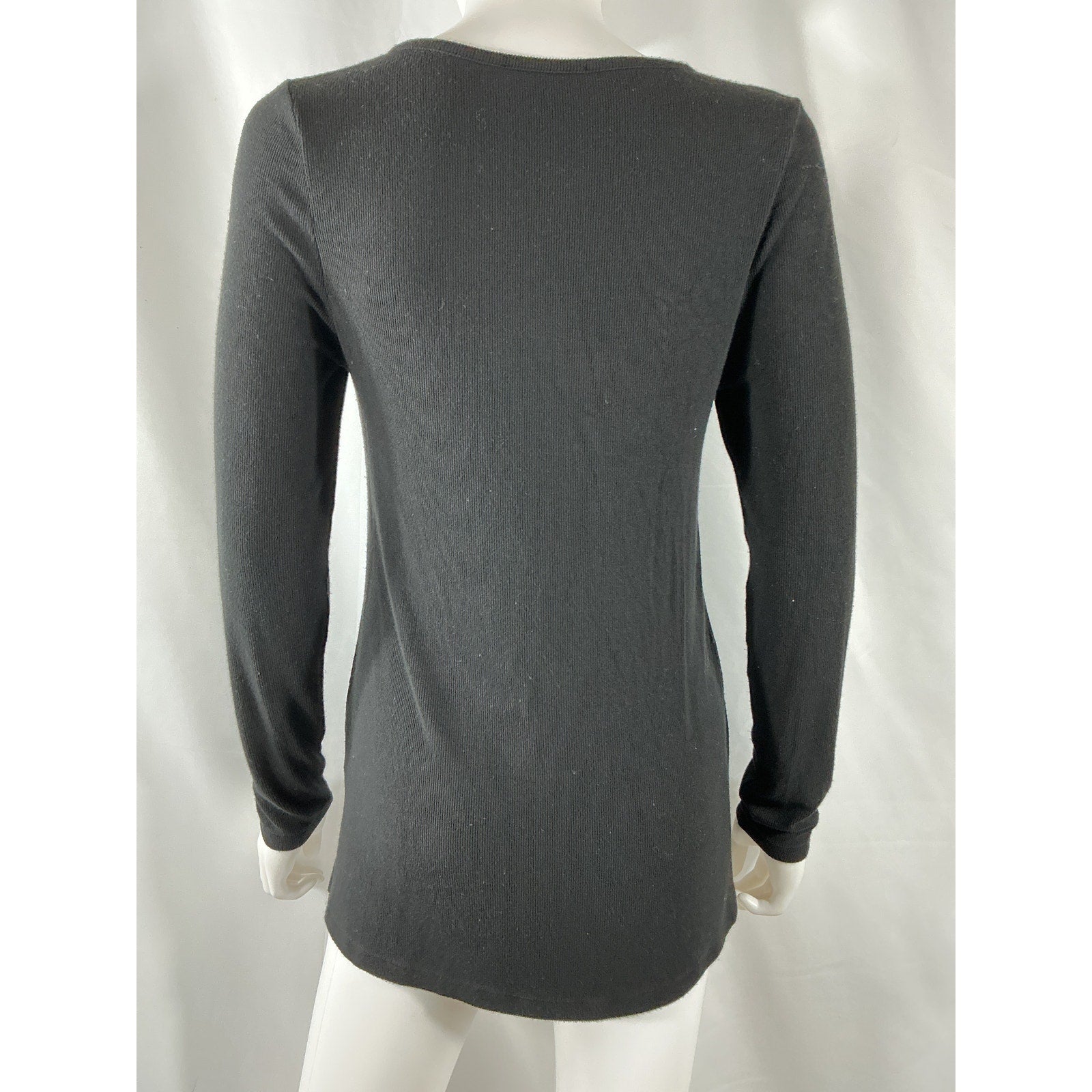 Hatch The Softest Black Rayon Rib Nursing Henley Top Size 1