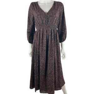 Hatch Elegant Black Pink Resort Floral Victoria Dress Size 2