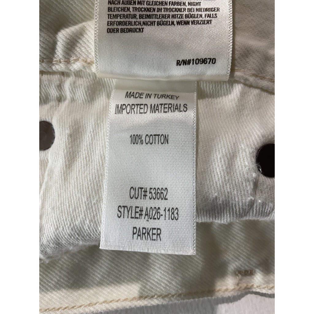 Agolde 'Parker' White Cotton Short Size 30