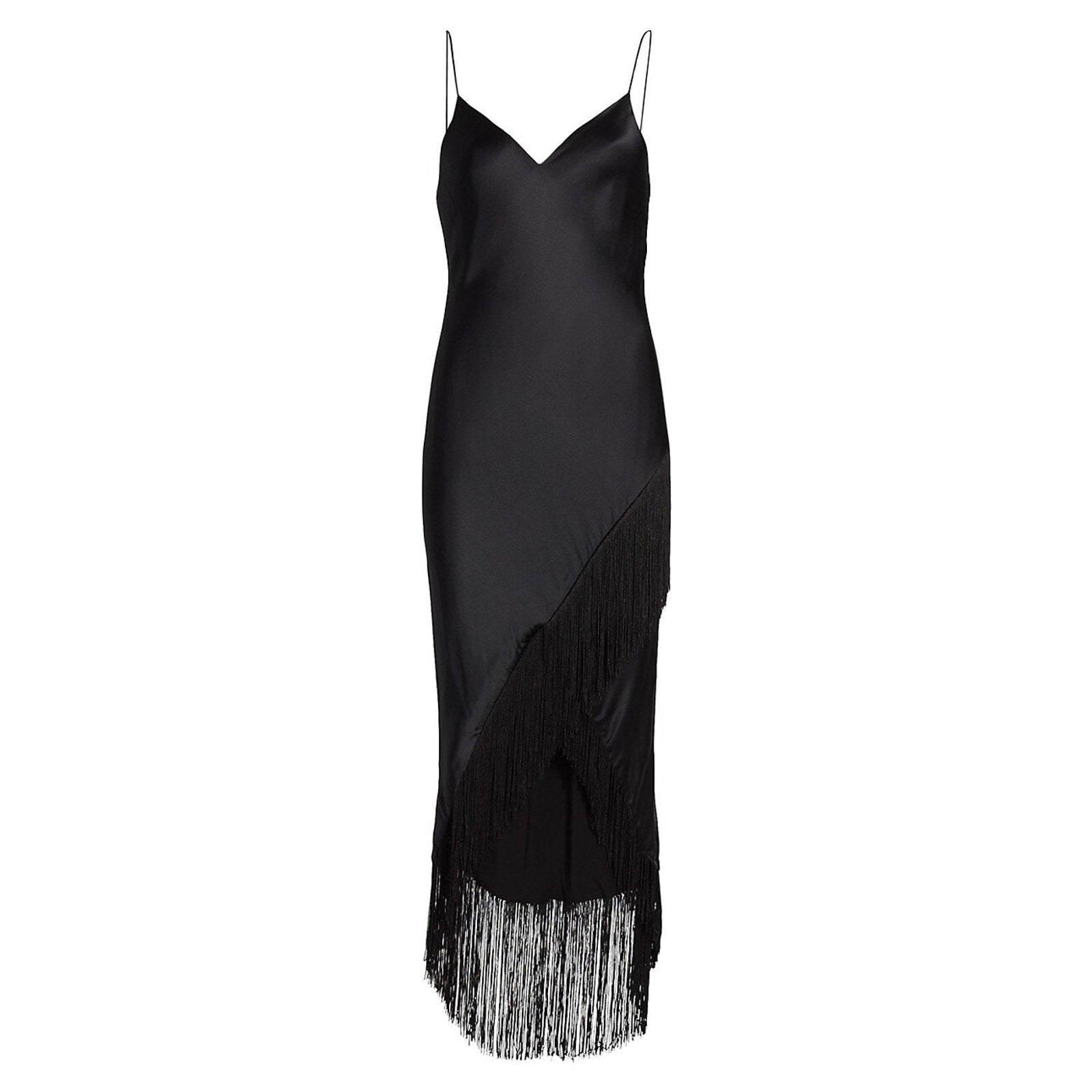 Cami Nyc 'Dennis' Black Silk Fringe Dress Size XS