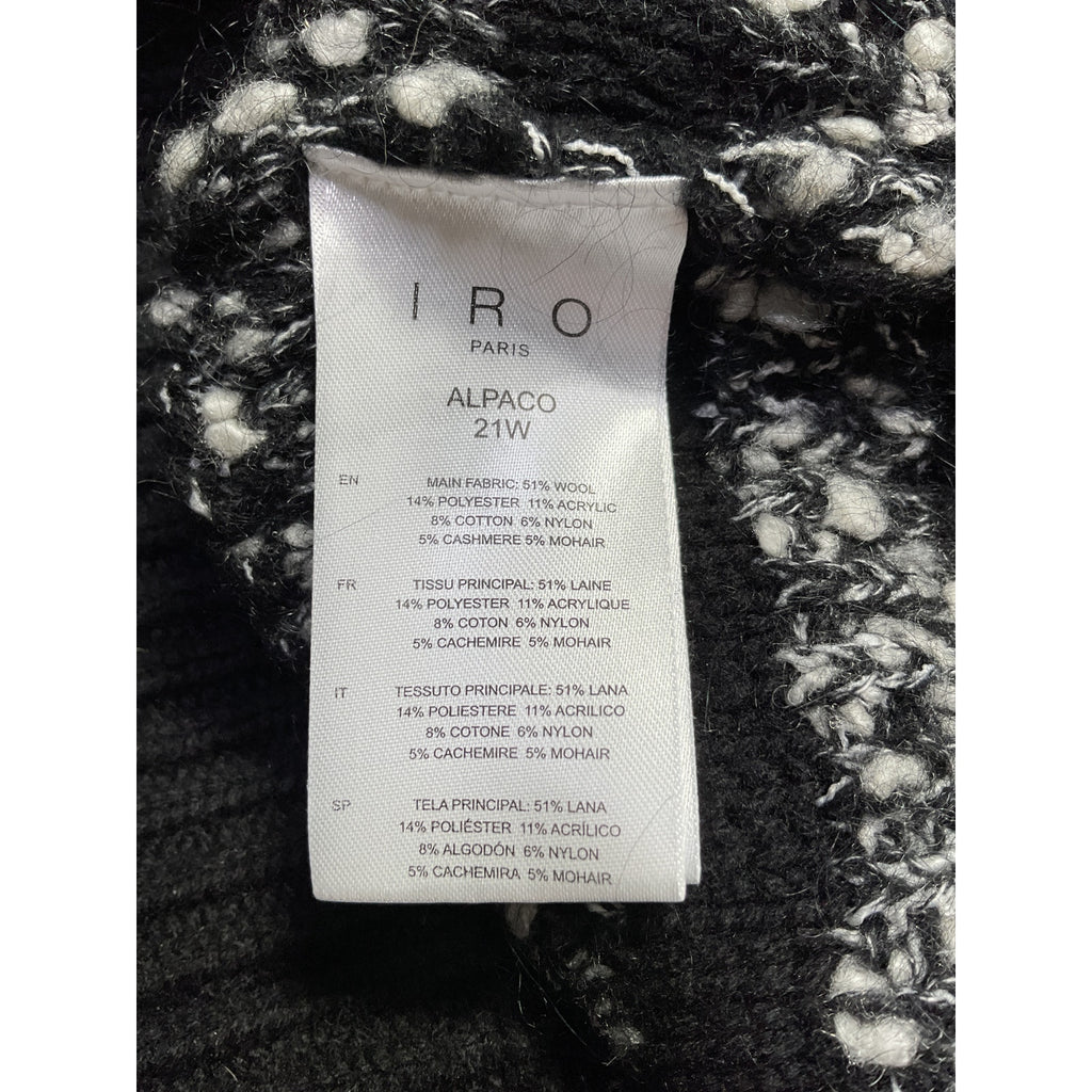 Iro 'Alpaco' Black Wool Chunky Mockneck Sweater Size XXS