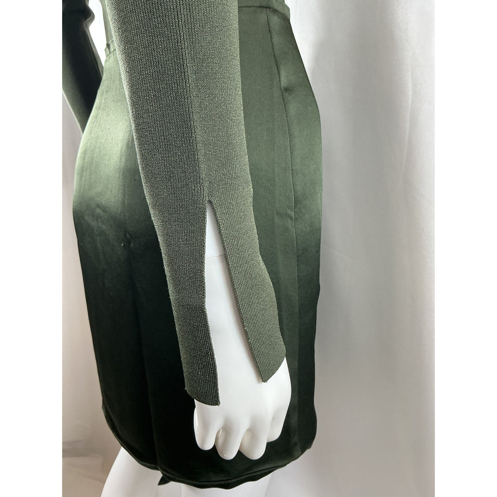 Simkhai 'Springer' Green Rayon Long Sleeve Wrapped Dress Size XS