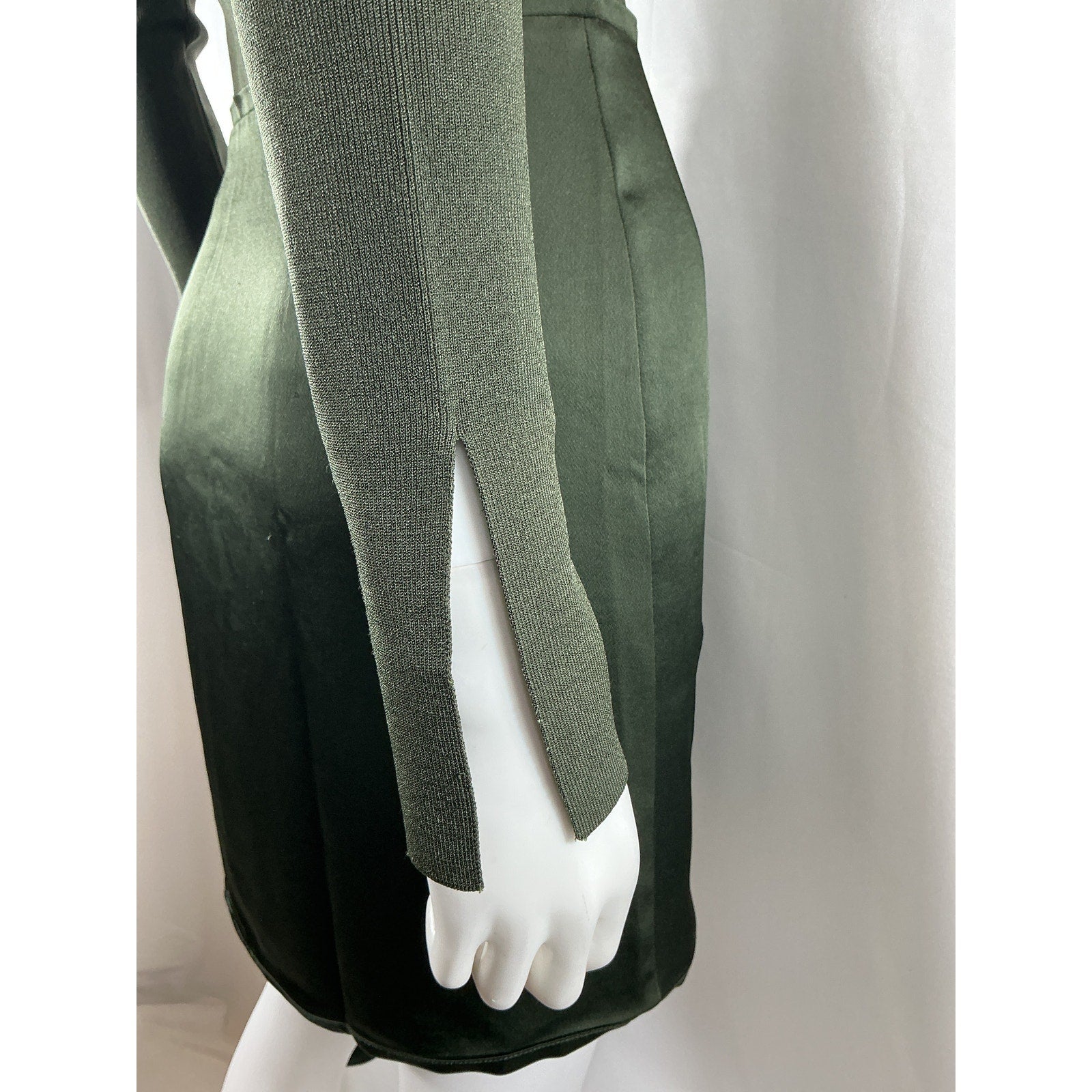 Simkhai 'Springer' Green Rayon Long Sleeve Wrapped Dress Size XS