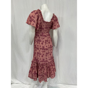 Cleobella 'Ashlyn' Pink Cotton Midi Dress Size S