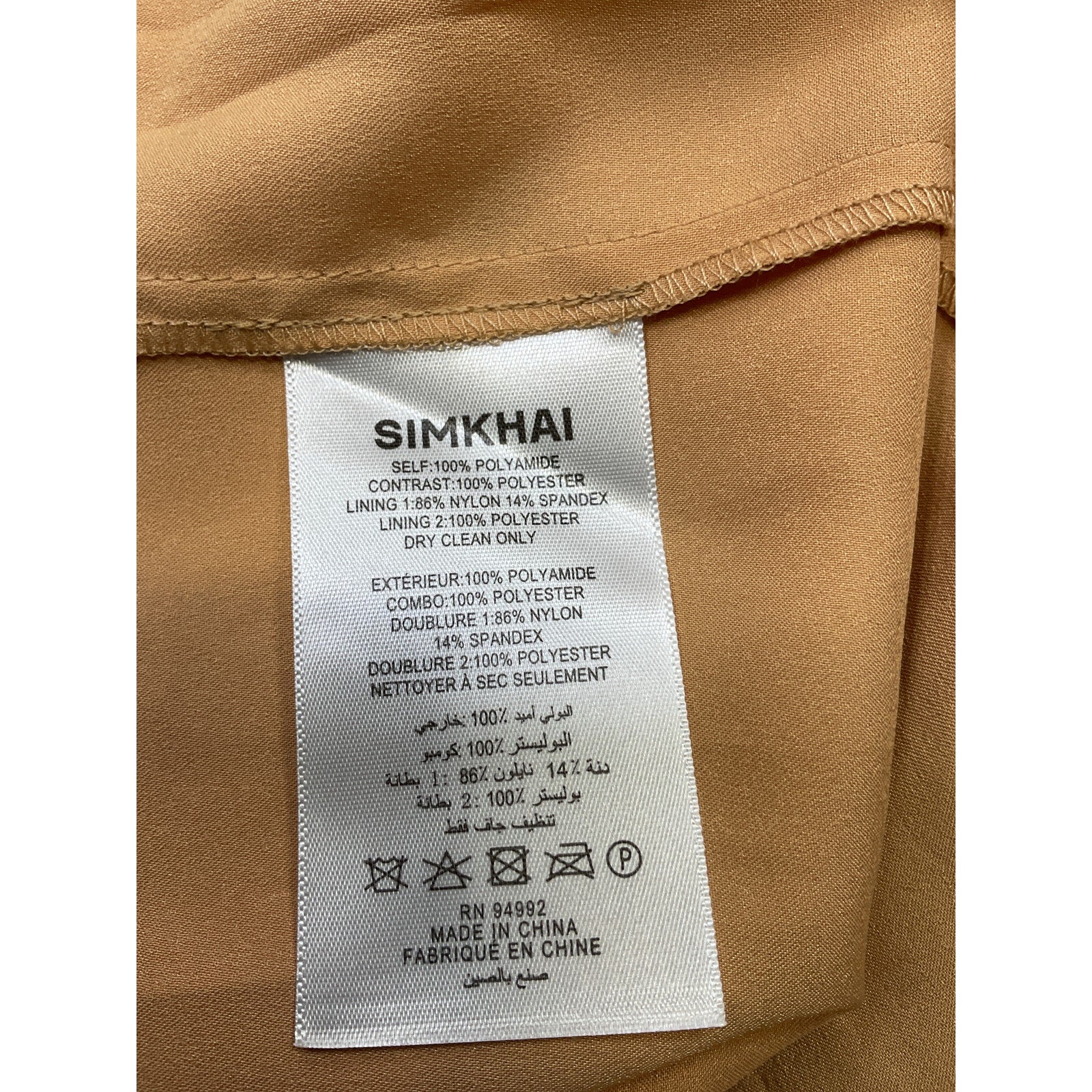 Simkhai 'Ruth' Black Polyamide Bustier Midi Dress Size 4