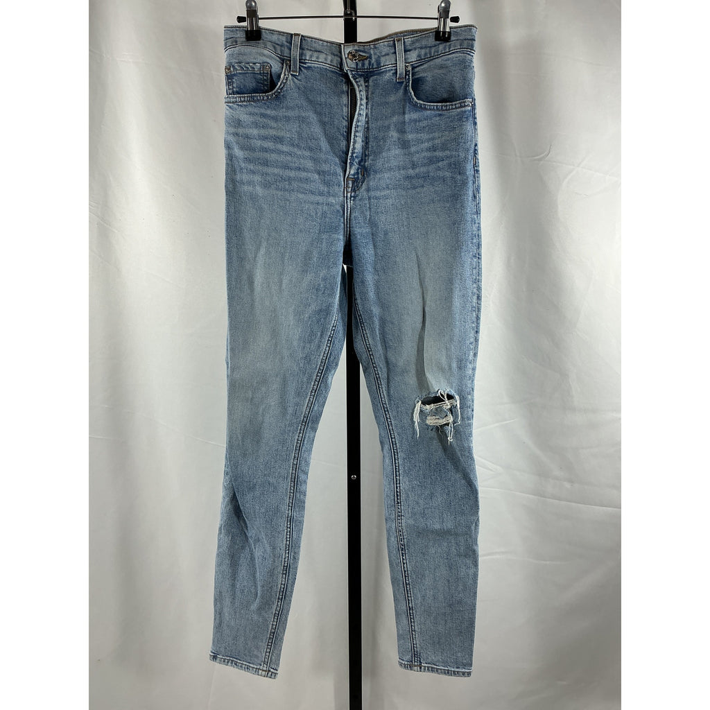 Grlfrnd 'Kendall' Blue Cotton High Rise Stretch Skinny Jean Size 28