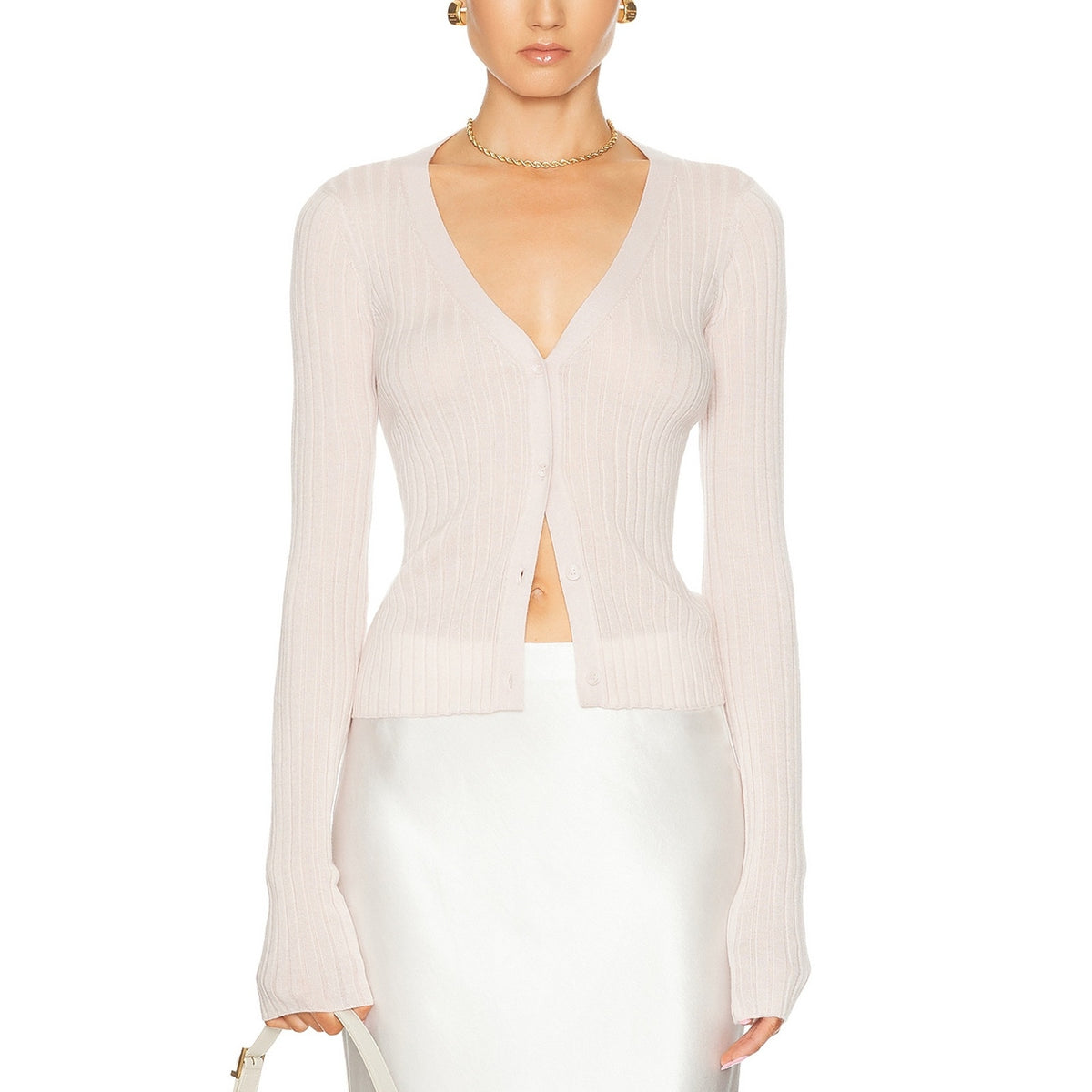 Sablyn 'liliana' White V-Neck Faux Fur Cardigan Size XS