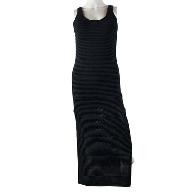 Frame Textured Black Crochet Midi Dress Size S / P