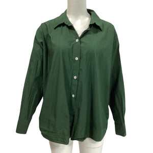 Madewell Relaxed Deep Forest Green Poplin Button-Down Shirt Size Xx-Large