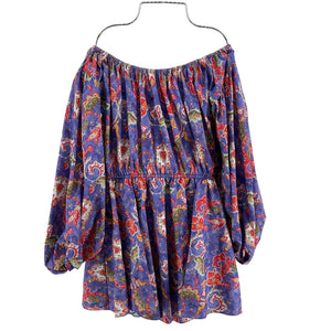 Caroline Constas Paisley Blue Charli Dress Size S