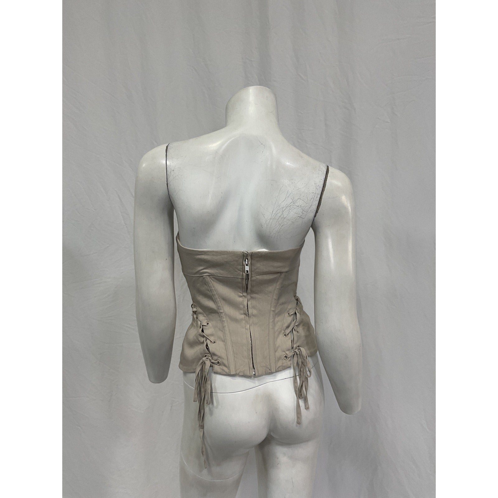Lpa 'Pietra' Beige Linen Corset Top Size S