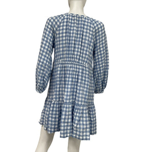Hatch Gingham Blue Kelsey Dress Size 0