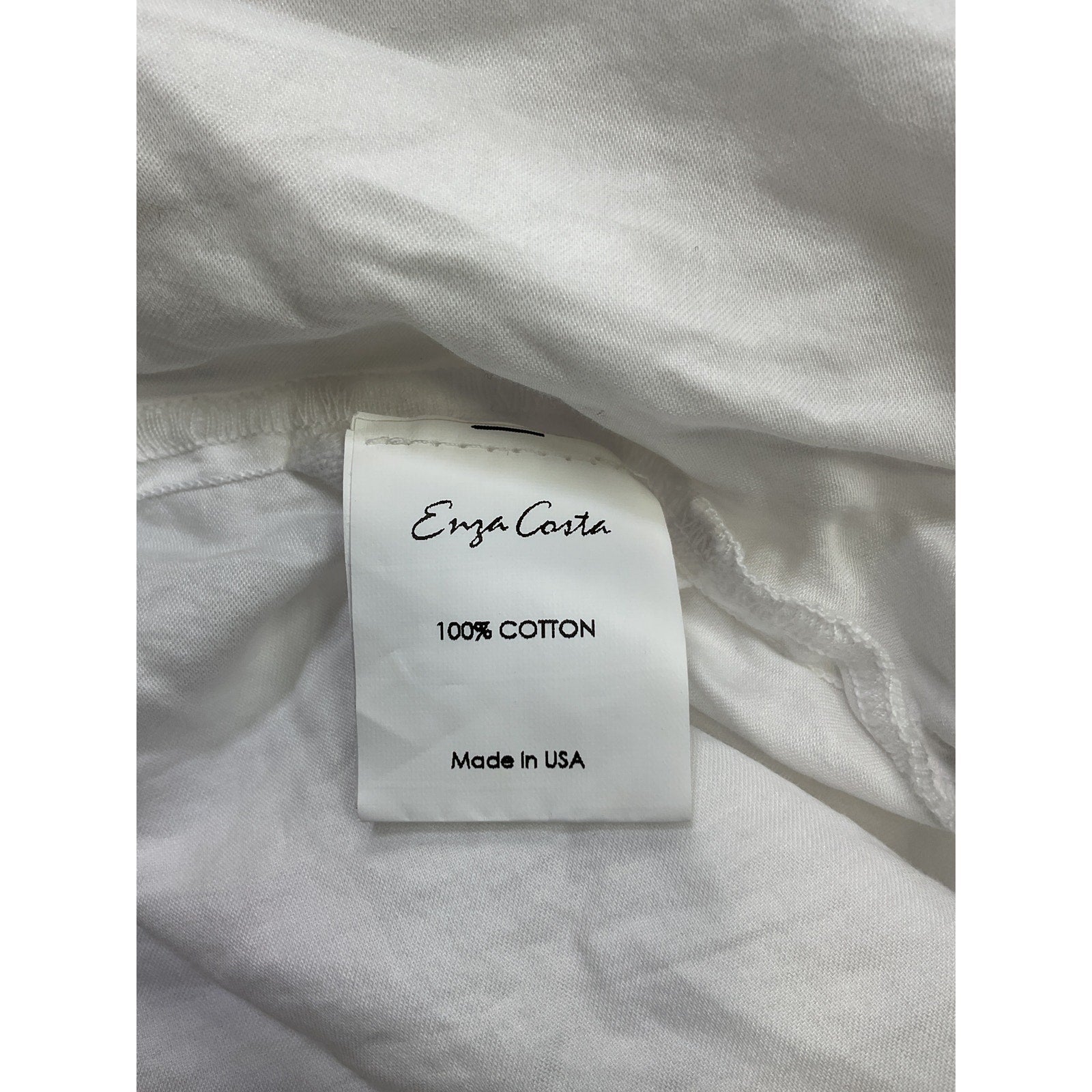 Enza Costa 'Tiered' White Cotton Maxi Skirt Size 0 / XS