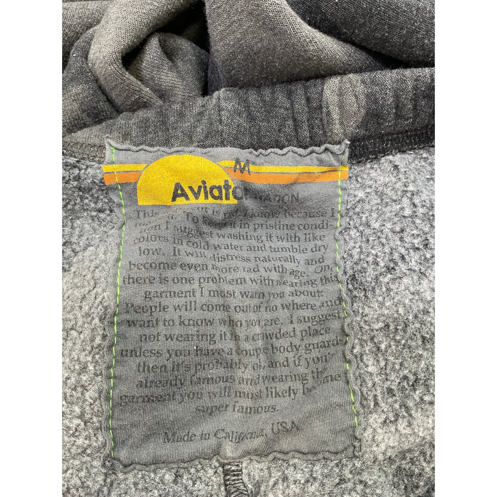 Aviator Nation 'Hand Dyed' Grey Polyester Sweatpants Size M