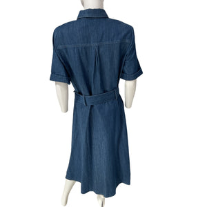 Sézane 'Raquel' Blue Cotton Dress Size 40