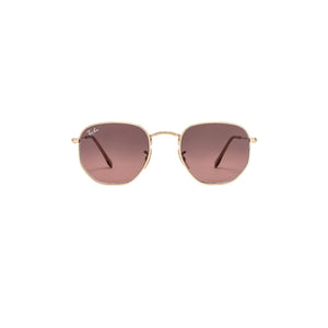 Ray-Ban 'Hexagonal' Gold Flat Sunglasses Size OS
