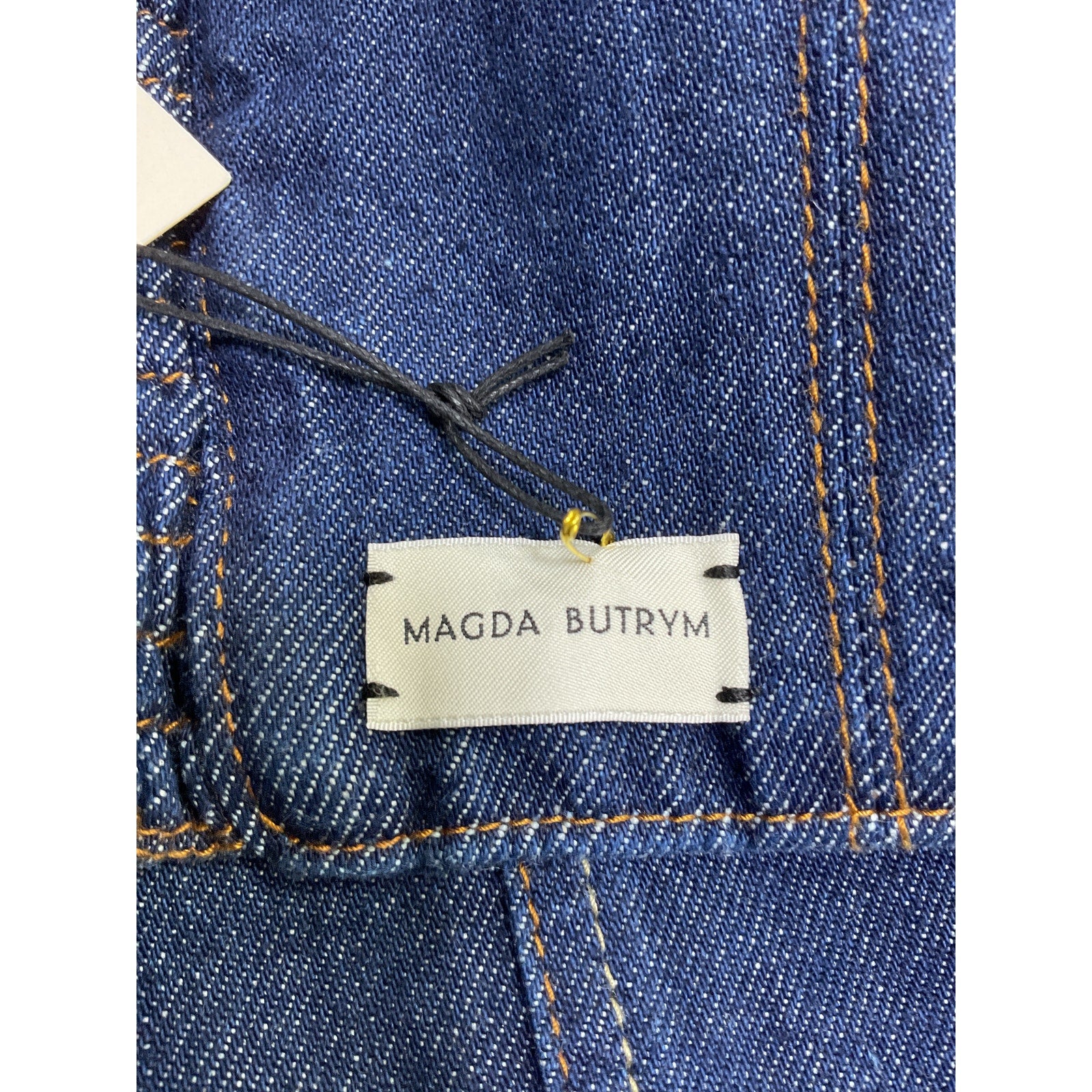 Magda Butrym Navy Cropped Denim Camisole Size 34 - NWT