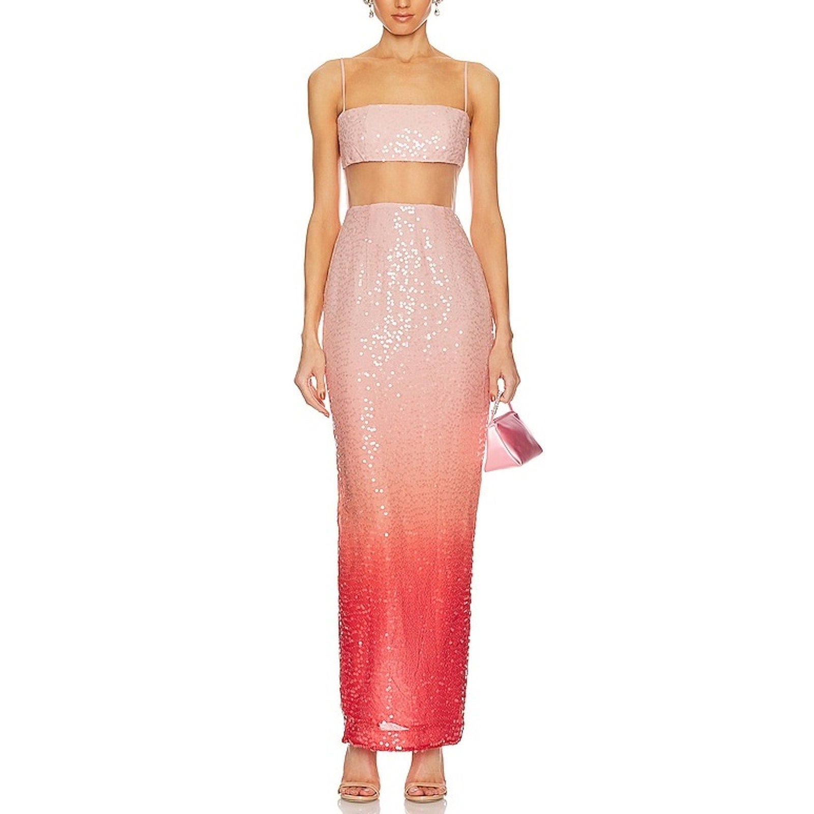 Sau Lee 'Talia' Pink Polyester Dress Size 2