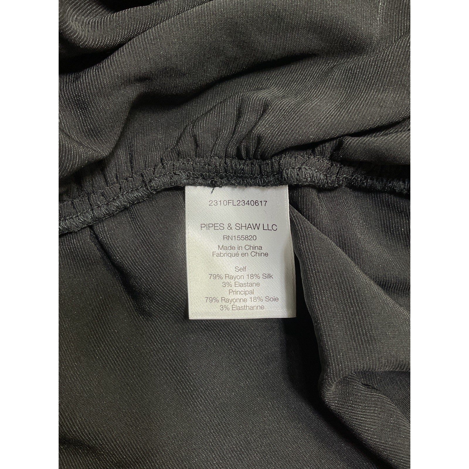 Veronica Beard 'Pelona' Black Rayon Stretch-Velvet Top Size 6