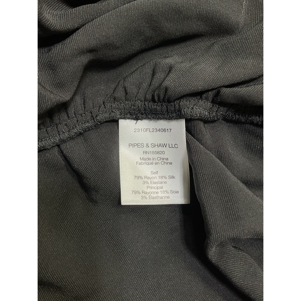 Veronica Beard 'Pelona' Black Rayon Stretch-Velvet Top Size 6