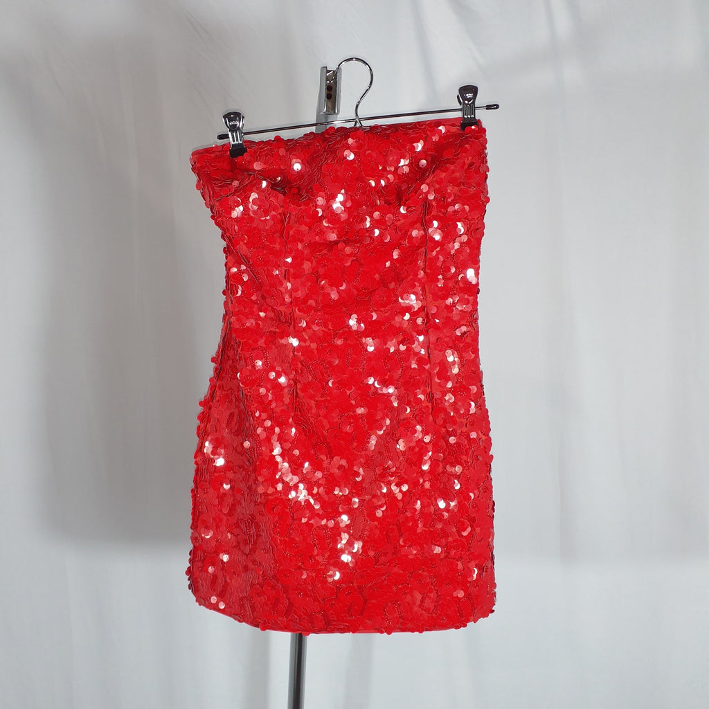 Elliatt 'Emma' Red Sequin Embellished Party Dress Size S - NWT