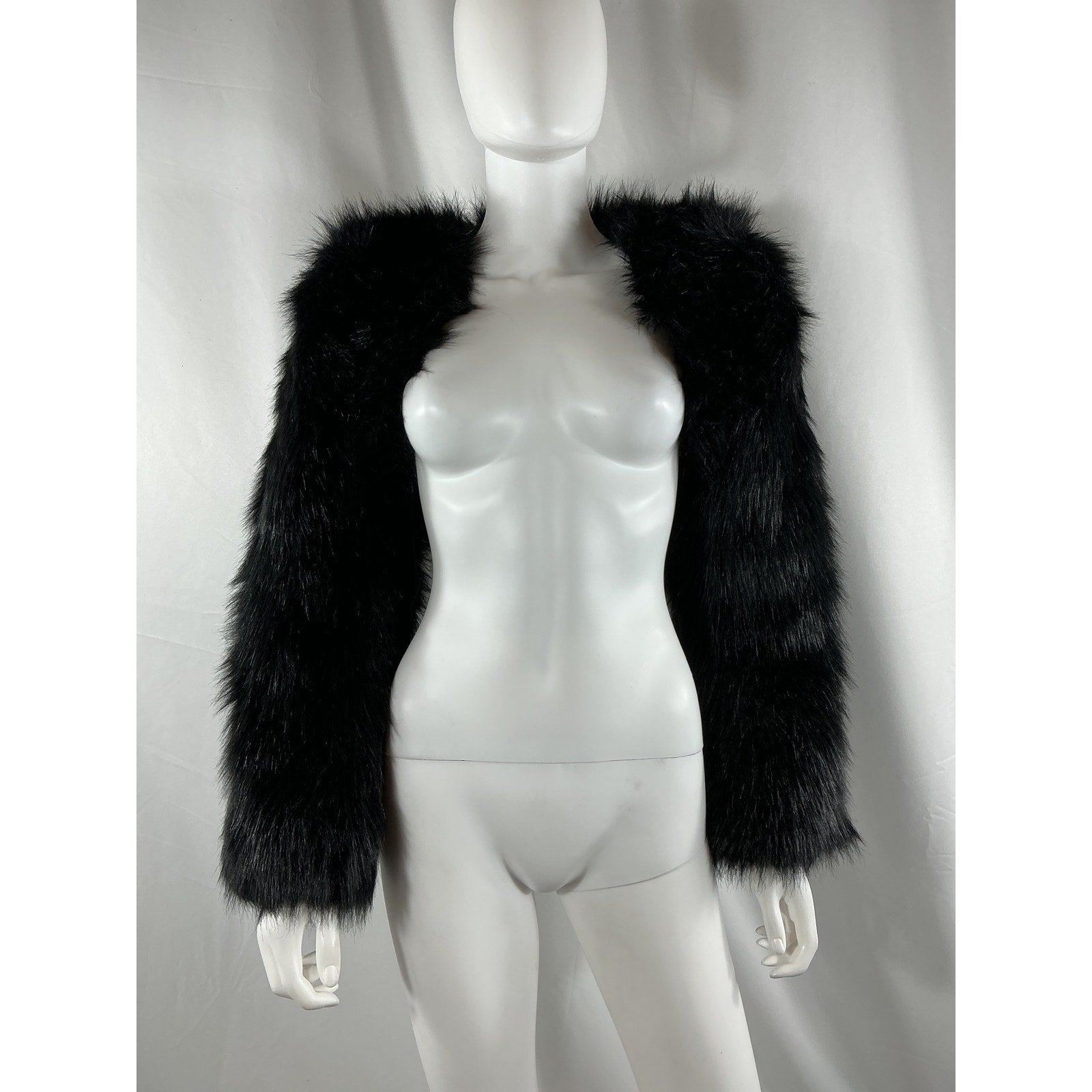 Michael Costello X Revolve 'Vitoria' Black Acrylic Coat Size XS