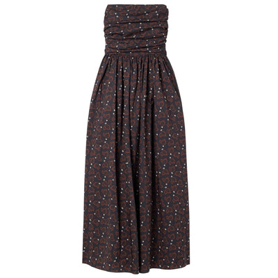 Matteau Printed Multicolor Strapless Maxi Dress Size 4