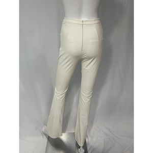 Amanda Uprichard 'Amina' White Faux Leather Pants Size XS