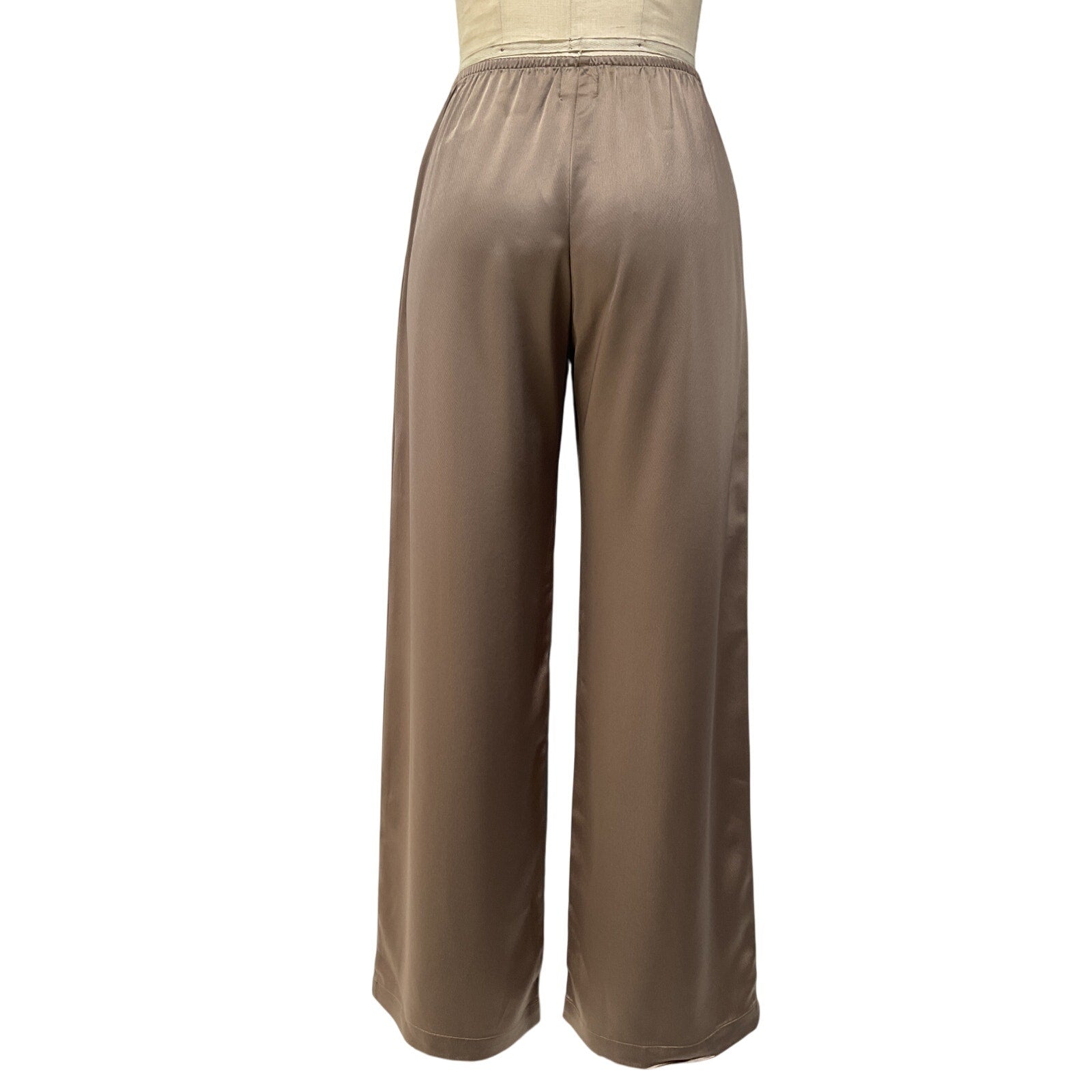 Leset Barb Wide Leg Beige Acetate Lounge Pants Size XS